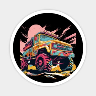 pop art  style 4x4 offroad crawler truck Magnet